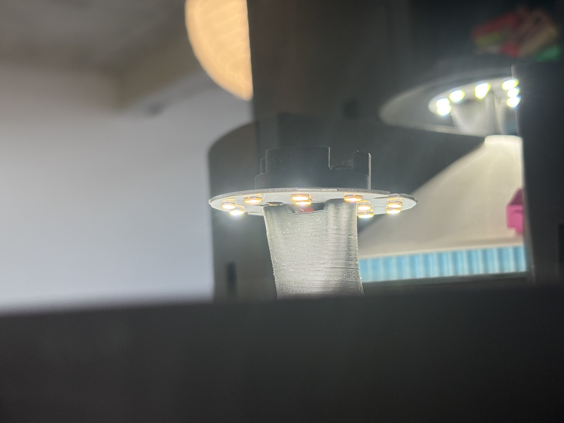 LED light above c-channel